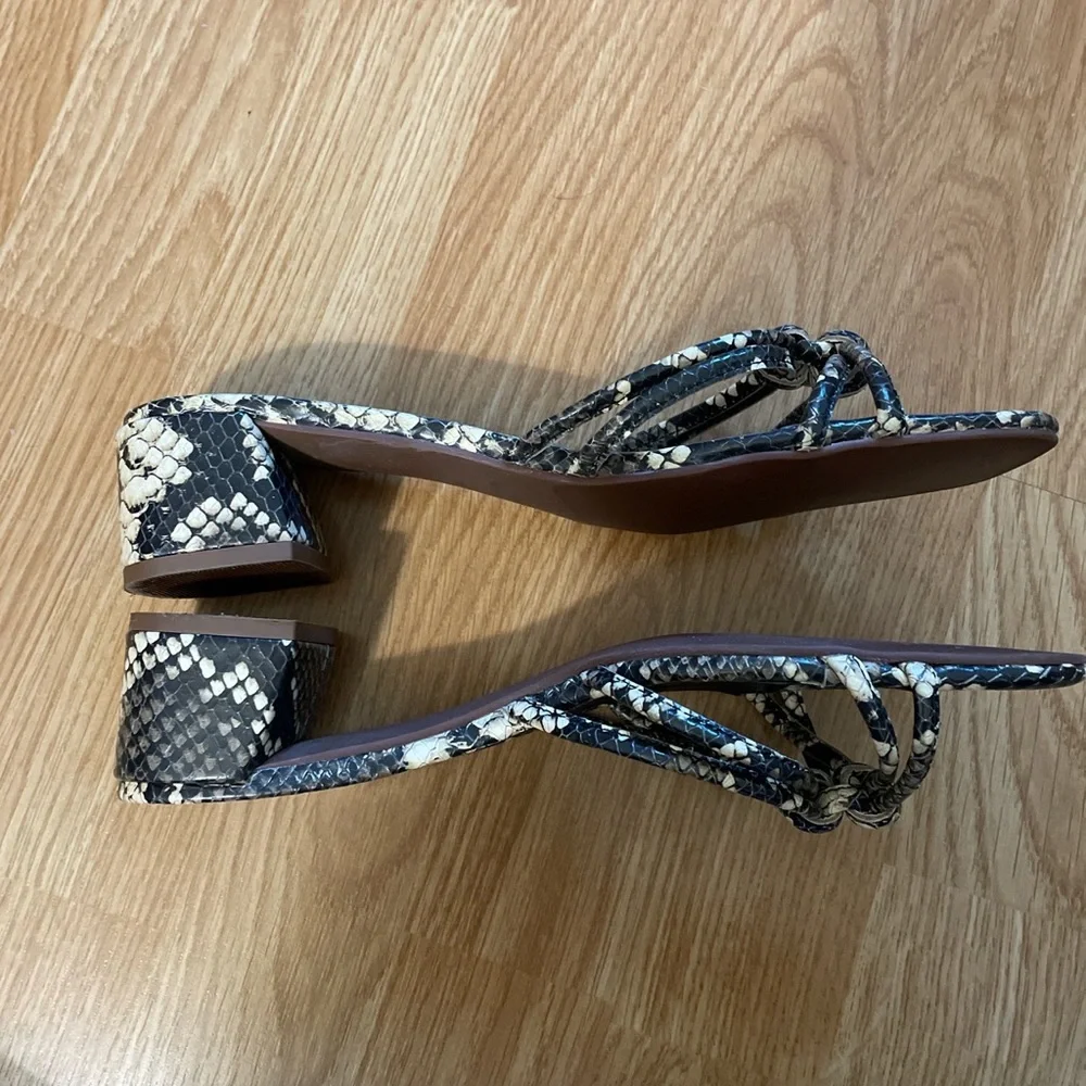 Free people snake print kitten block heel/sandal - Picture 2 of 3